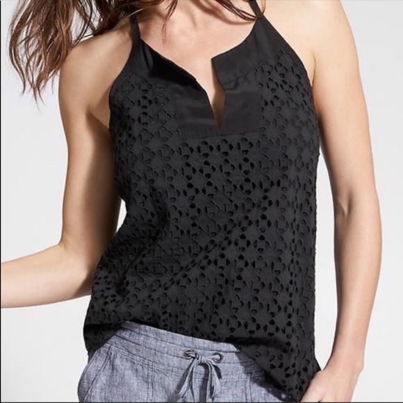 NWOT ATHLETA Eyelet Dunes Tassel Tank Top - Picture 7 of 8